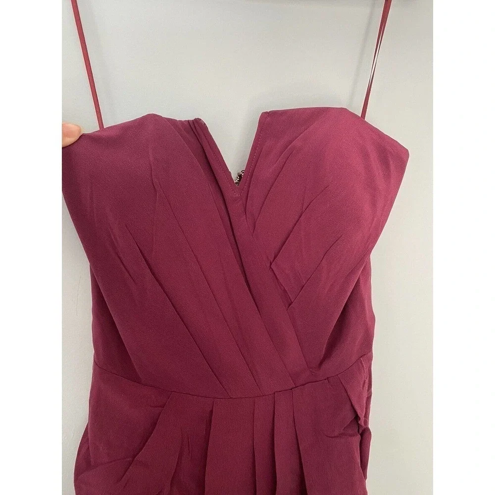 Yumi Kim Glamour Night MIDI Dress Silk Burgundy Size XS NWT! Retail $268 - Picture 7 of 8